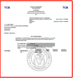 FCC ID证书